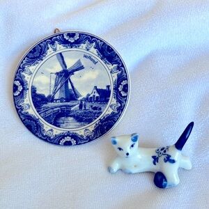 Delft Blue Windmill plate